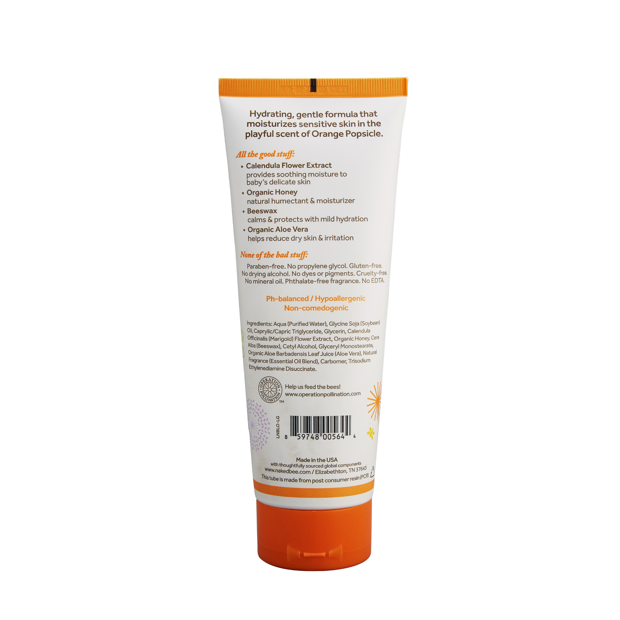 The Naked Bee - Orange Popsicle Cheeks to Cheeks Face & Body Lotion 8oz