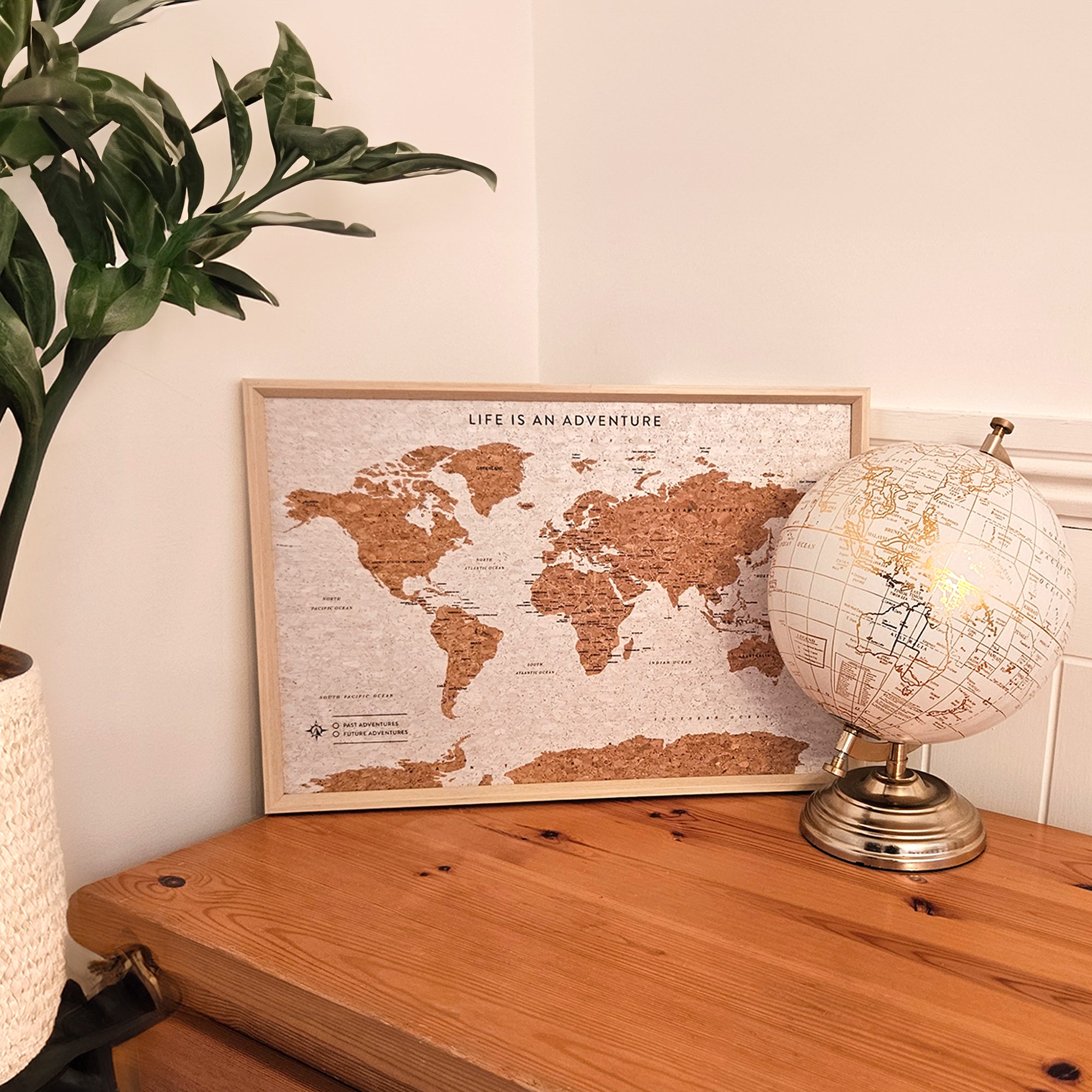 Splosh - Travel Map - XL Desk World - White