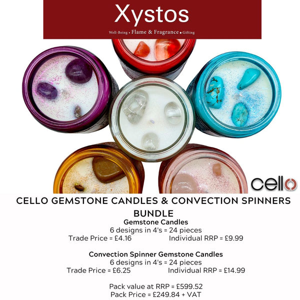 Cello - Gemstone Candles & Convection Spinners Pack