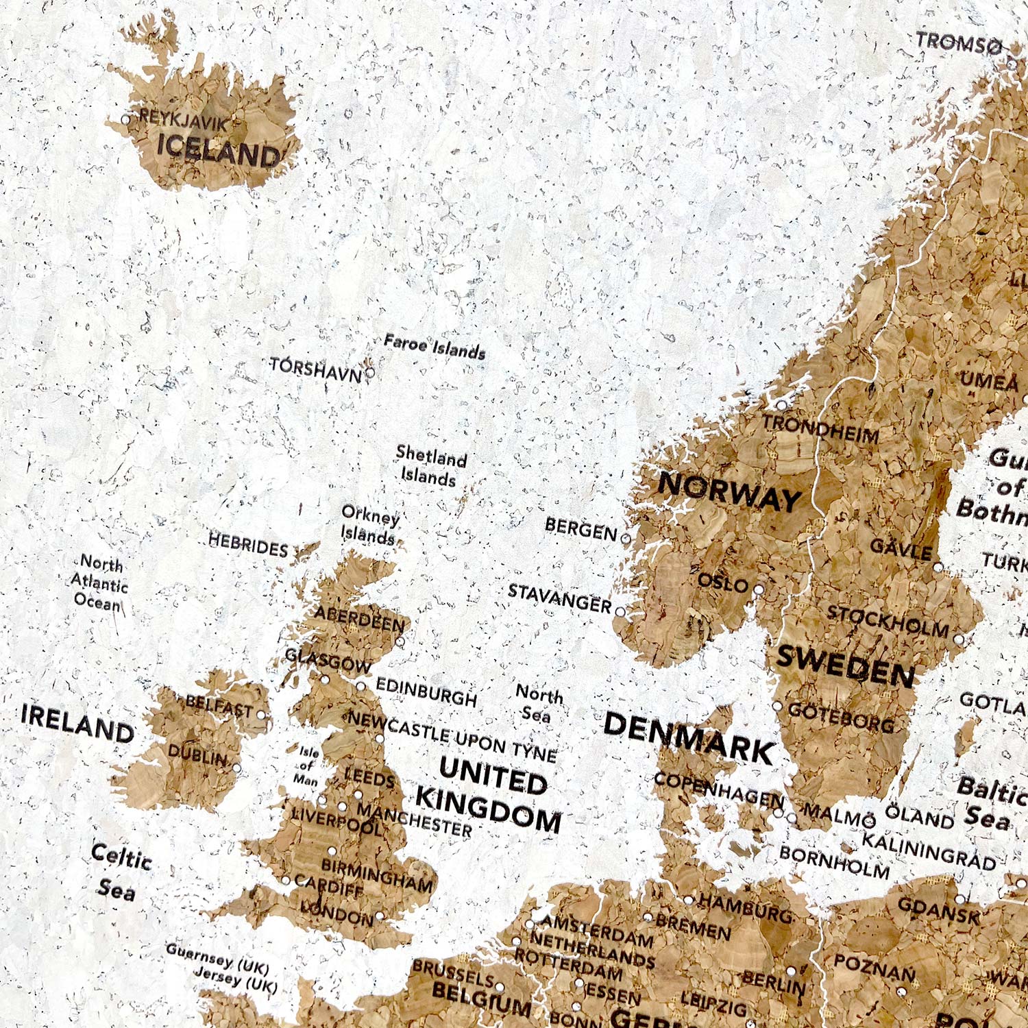 Splosh - Travel Map - XL Desk Europe  - White