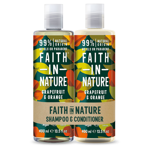 Faith in Nature - Shampoo & Conditioner Giftset - Grapefruit & Orange