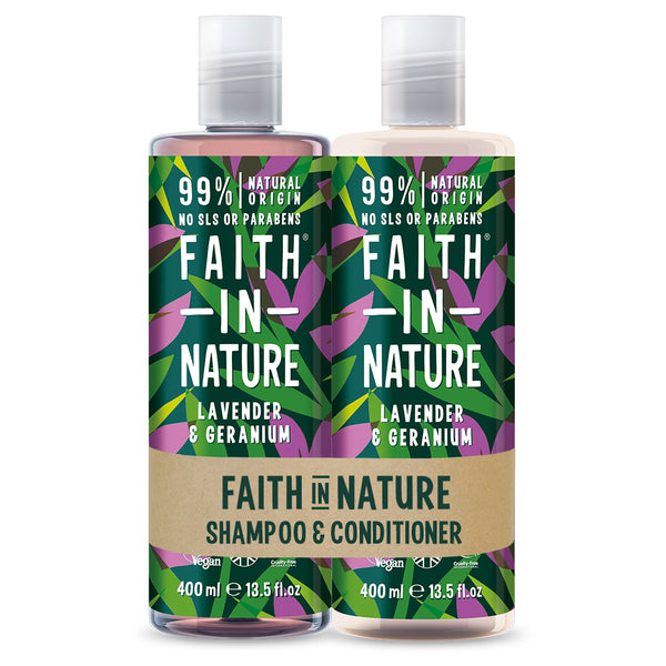 Faith in Nature - Shampoo & Conditioner Giftset - Lavender & Geranium