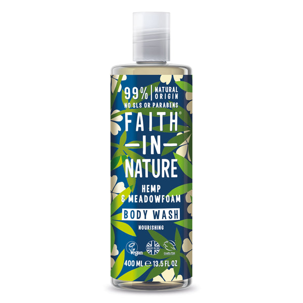 Faith in Nature Body Wash 400ml - Hemp & Meadowfoam