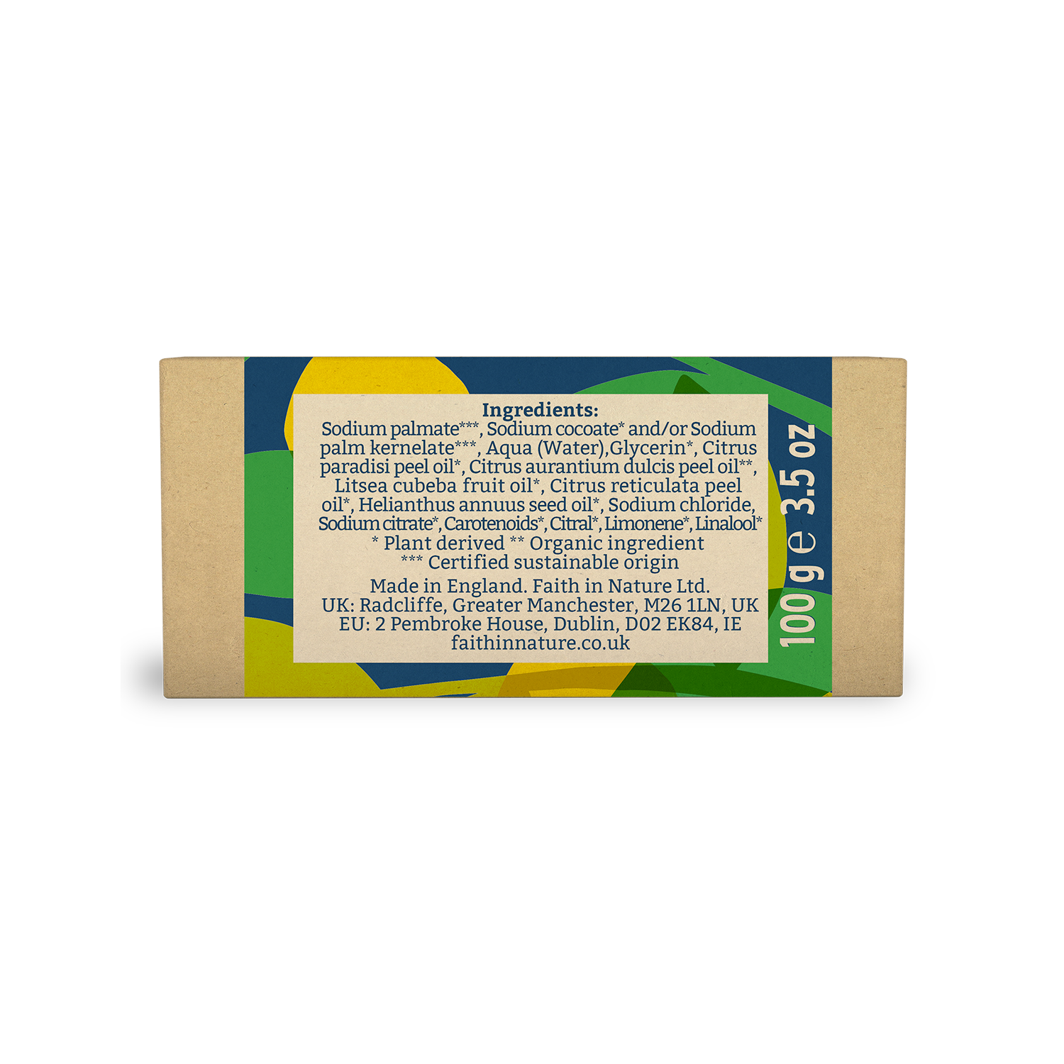 Faith in Nature Boxed Soap 100g - Grapefruit