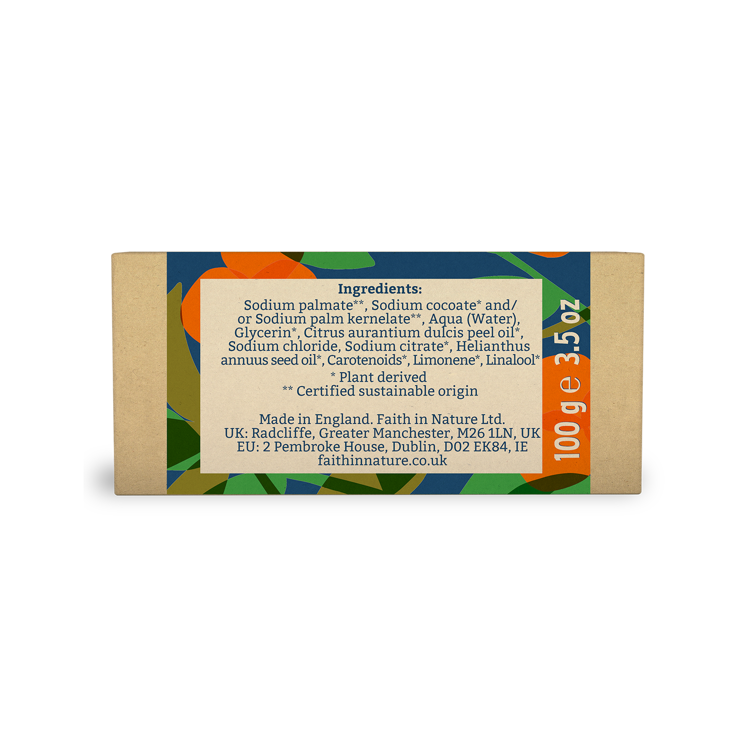 Faith in Nature Boxed Soap 100g - Orange