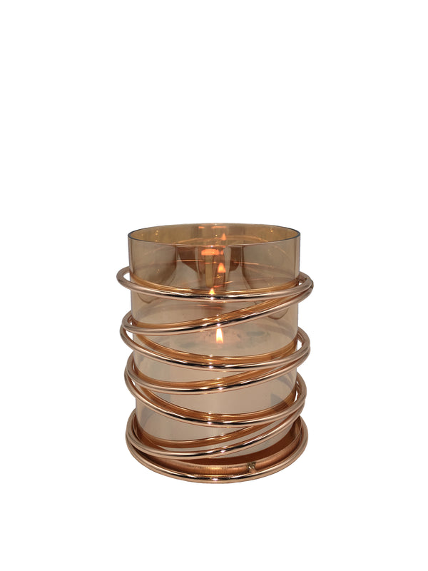 Cello Metal Candle Holder - Spiral Small