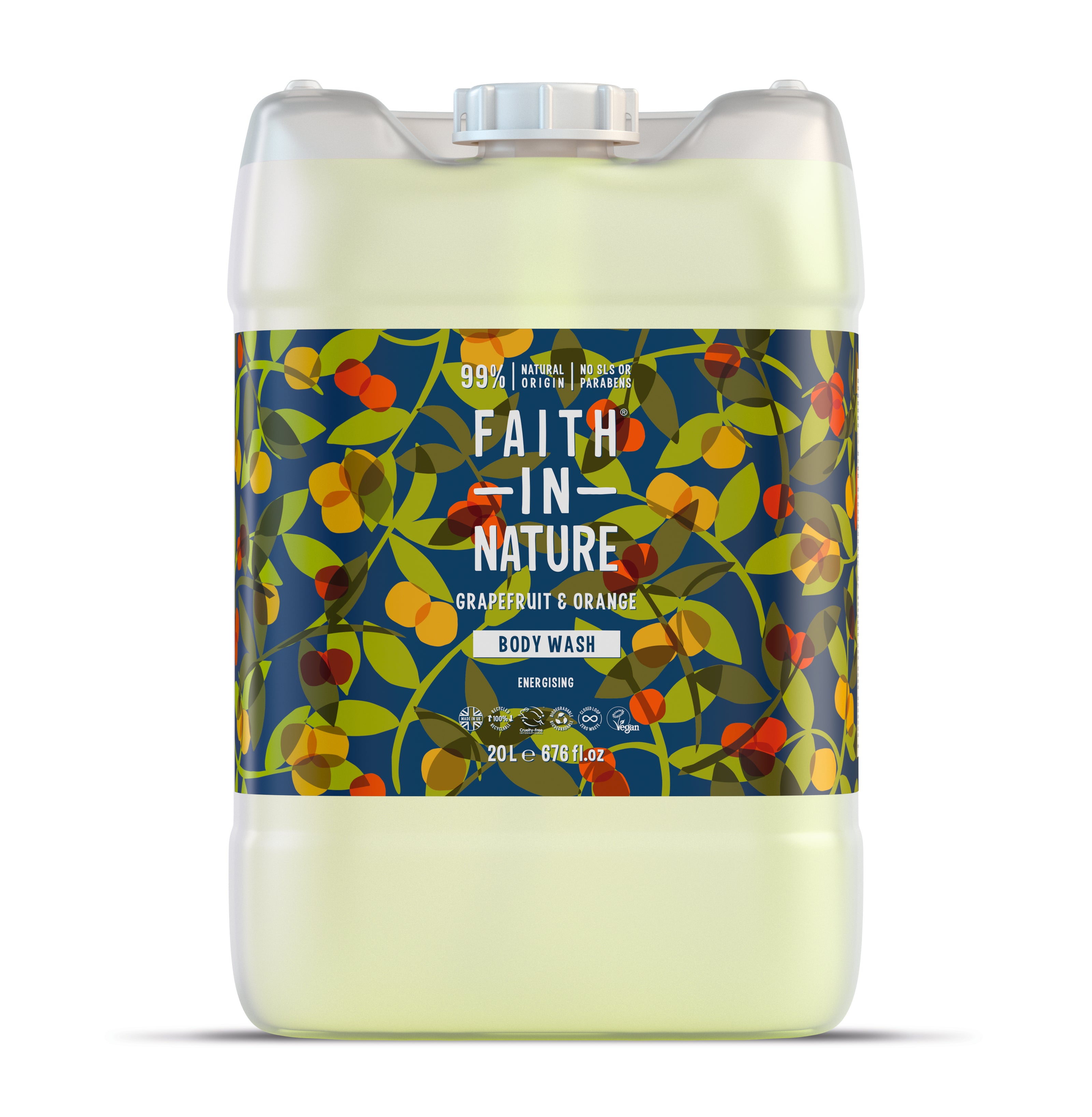 Faith in Nature - Body Wash 20L - Grapefruit & Orange