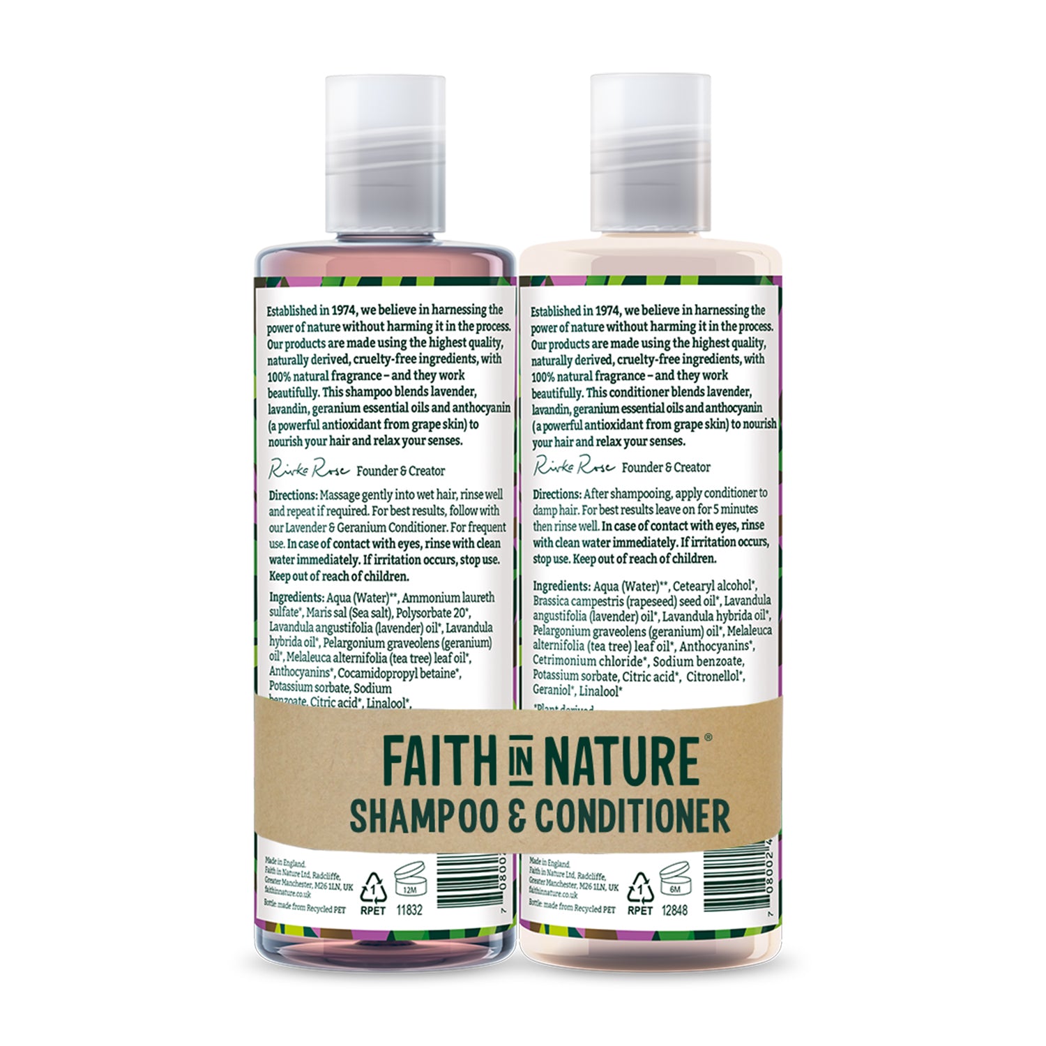 Faith in Nature - Shampoo & Conditioner Giftset - Lavender & Geranium