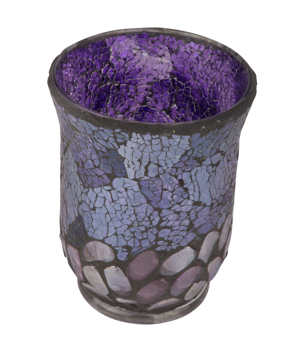 Votive Tealight Holder - Purple Pebbles