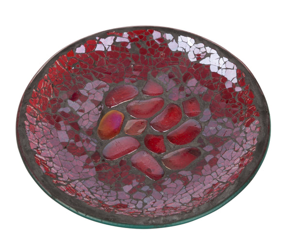Candle Plate - Ruby Pebbles