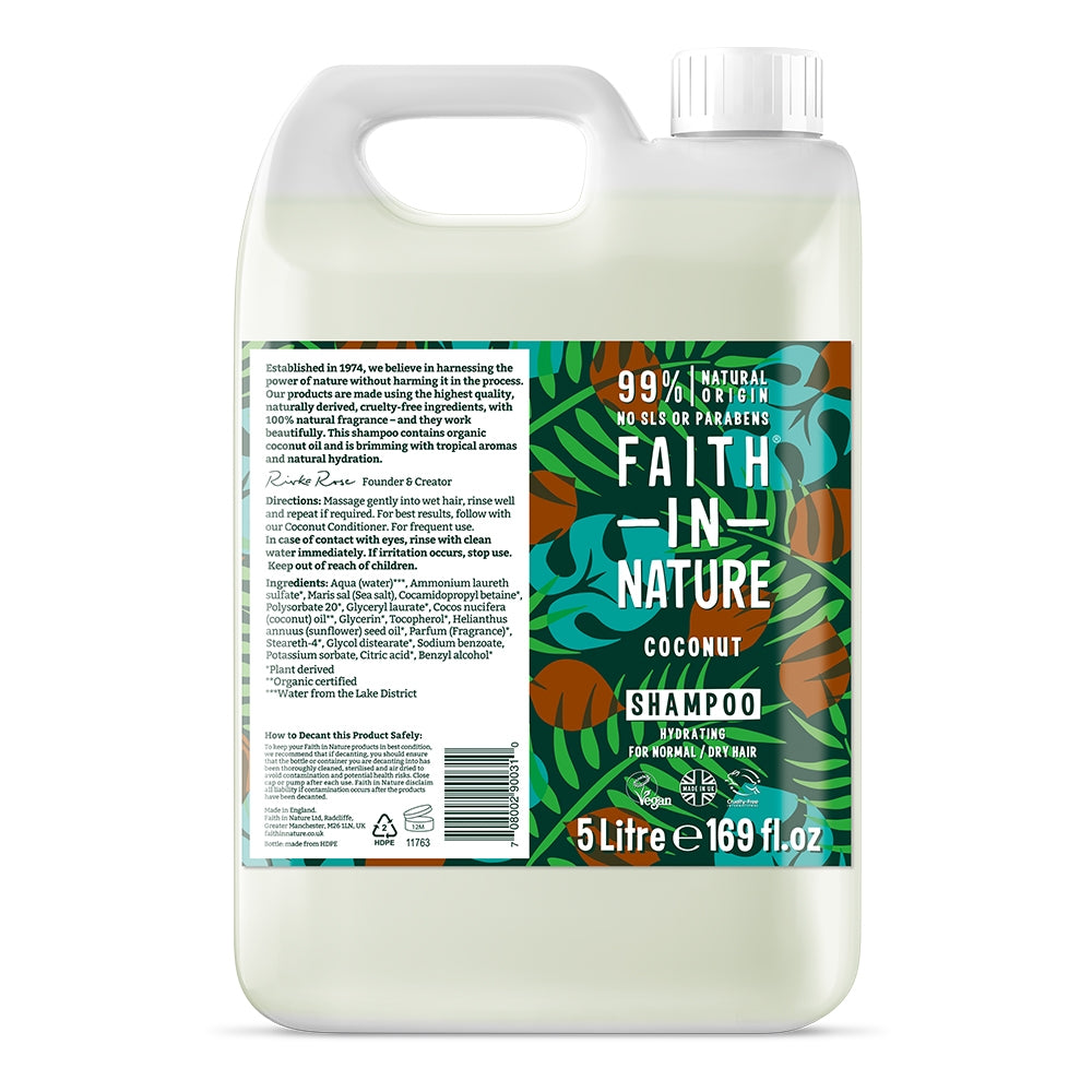 Faith In Nature Shampoo - Coconut 5 Litre Refill