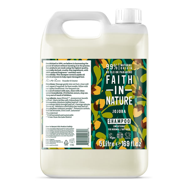 Faith In Nature Shampoo - Jojoba 5 Litre Refill
