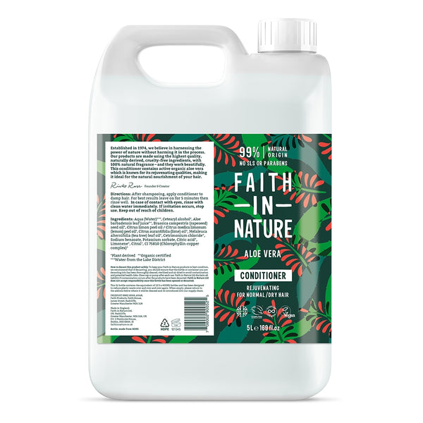 Faith In Nature Conditioner - Aloe Vera 5 Litre Refill