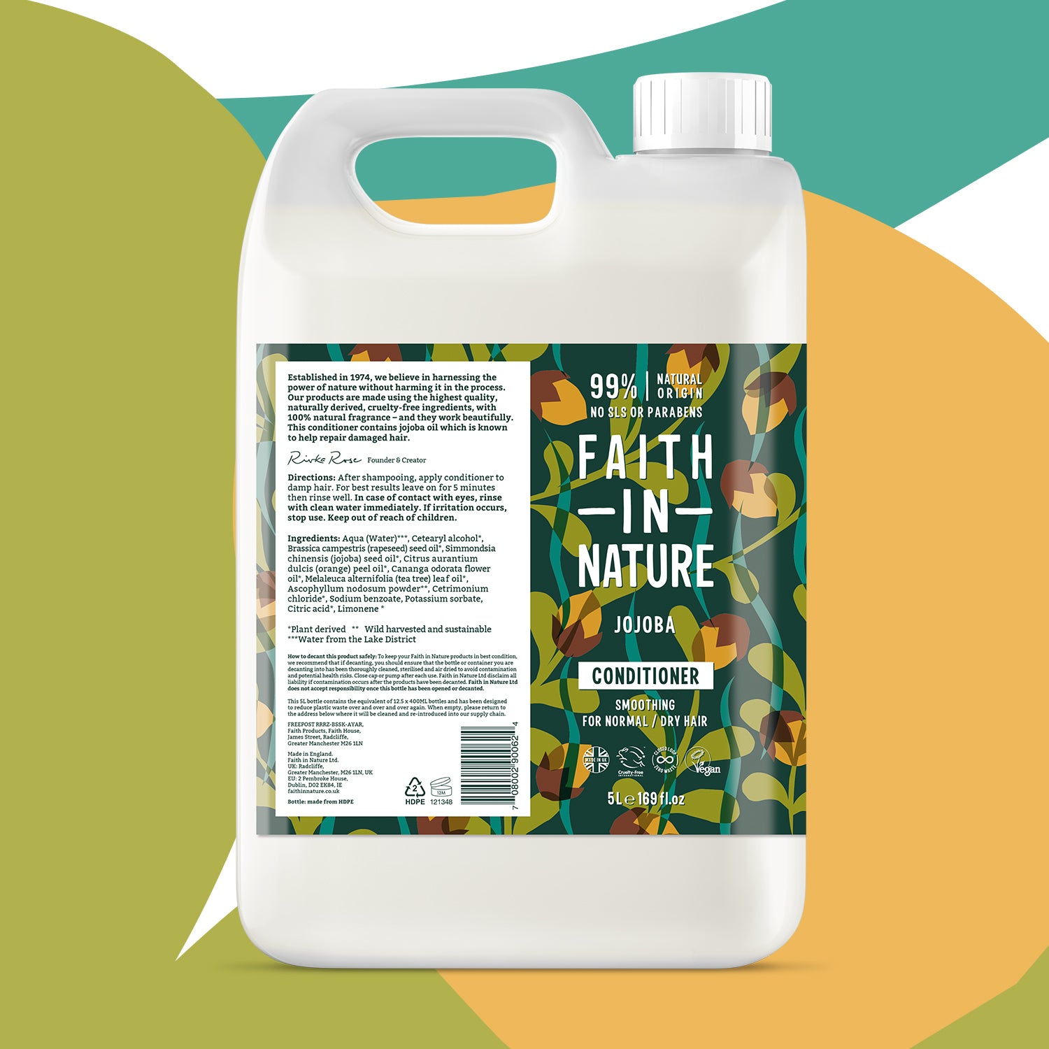 Faith In Nature Conditioner - Jojoba 5 Litre Refill