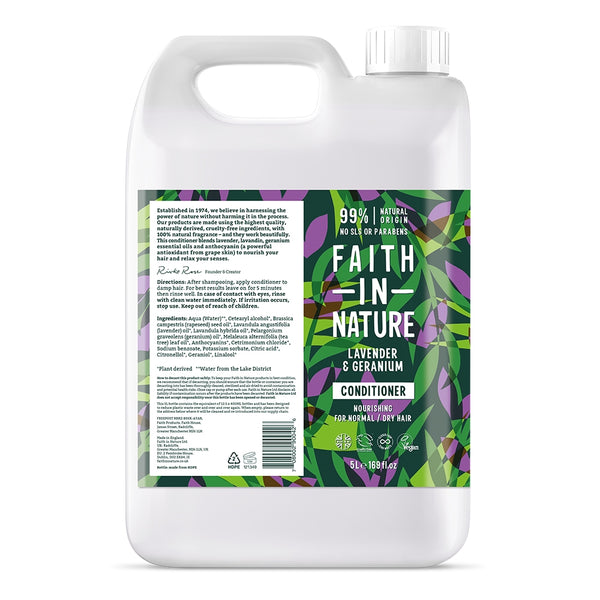 Faith In Nature Conditioner - Lavender & Geranium 5 Litre Refill