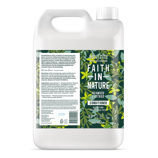 Faith In Nature Conditioner - Seaweed & Citrus 5 Litre Refill