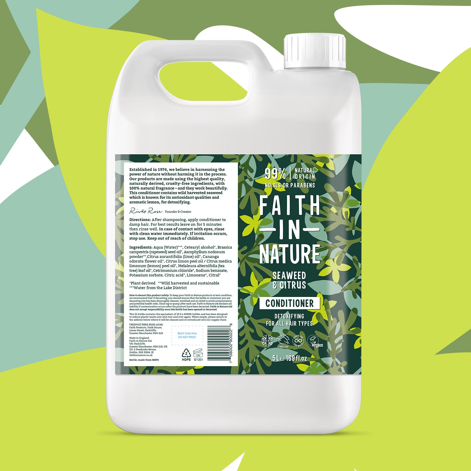 Faith In Nature Conditioner - Seaweed & Citrus 5 Litre Refill
