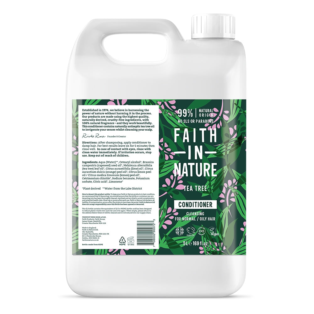 Faith In Nature Conditioner - Tea Tree 5 Litre Refill