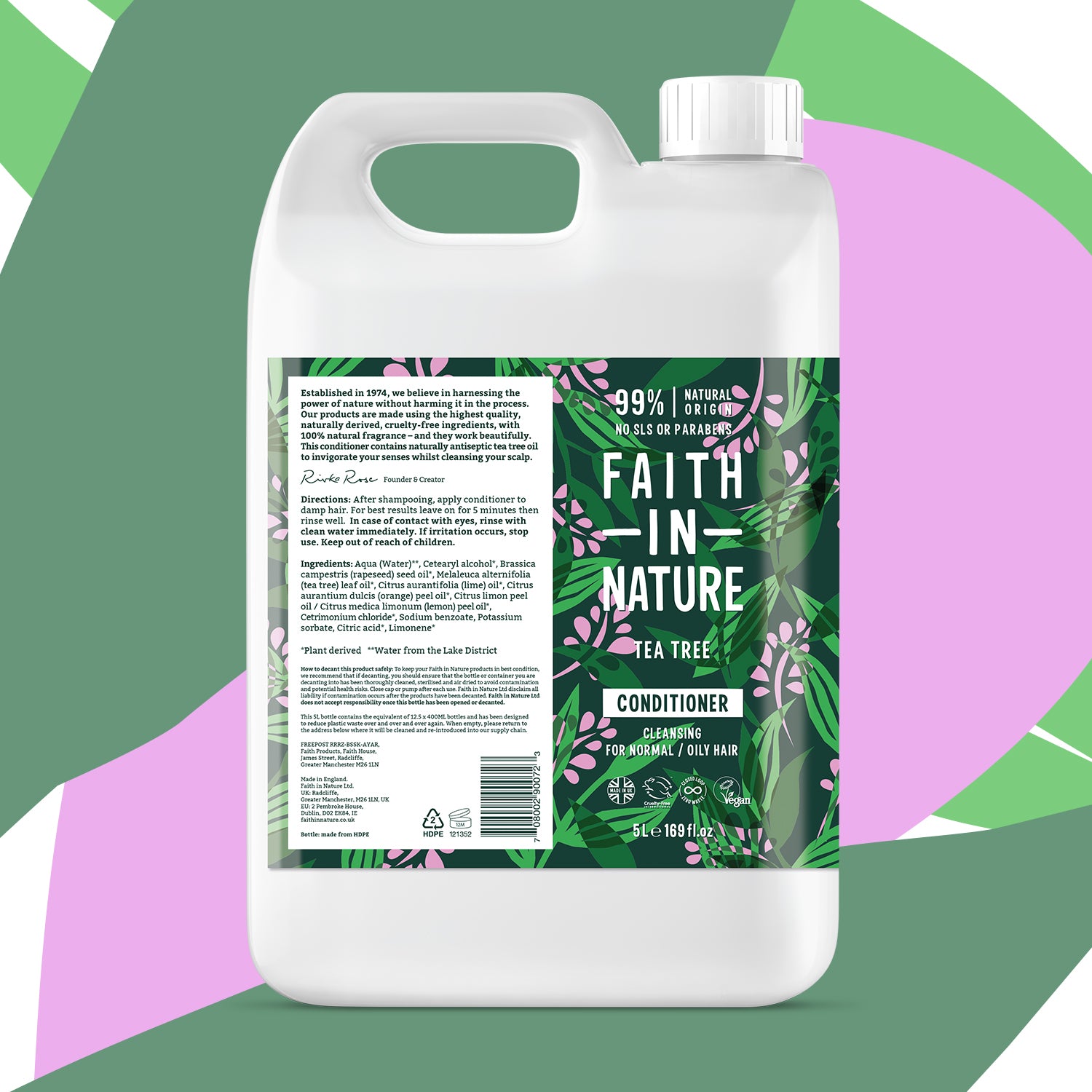 Faith In Nature Conditioner - Tea Tree 5 Litre Refill