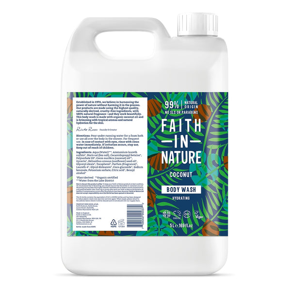 Faith In Nature Body Wash - Coconut 5 Litre Refill