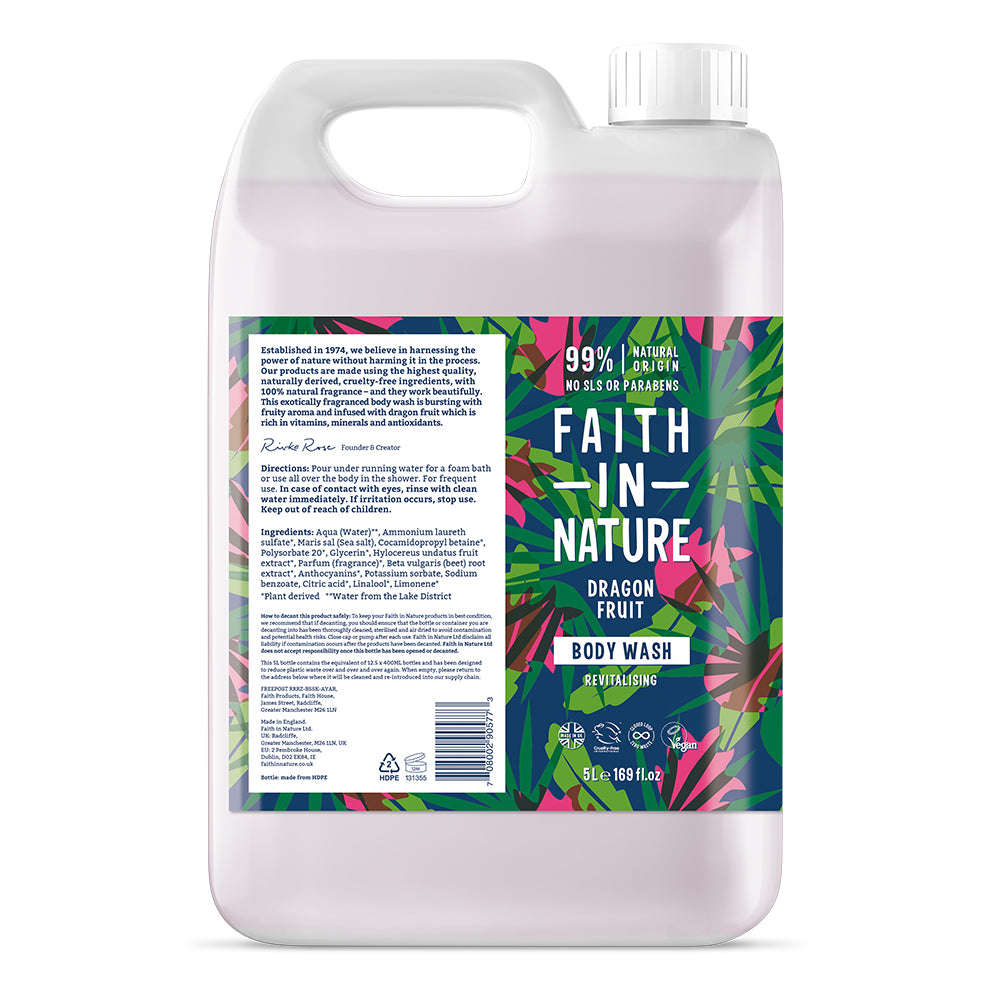 Faith in Nature - Dragon Fruit Body Wash 5ltr