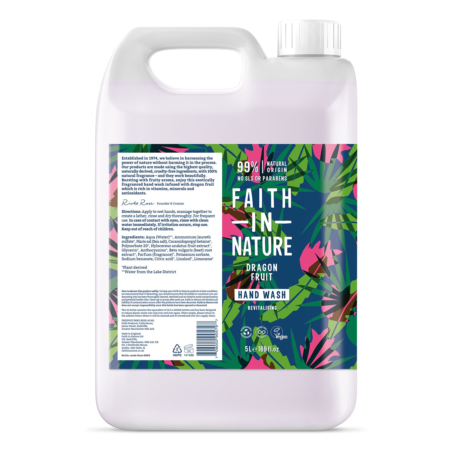 Faith in Nature - Dragon Fruit Hand Wash 5ltr