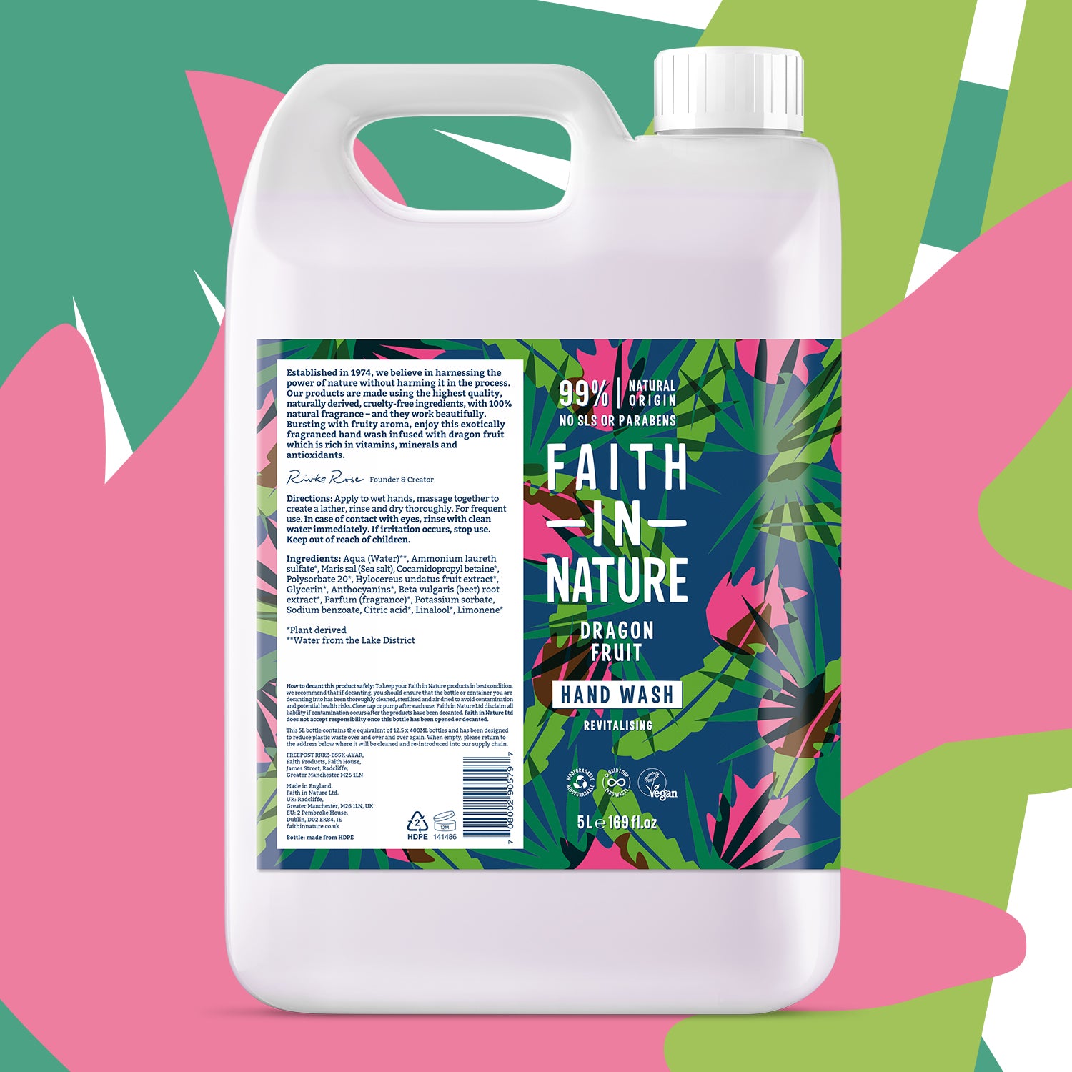 Faith in Nature - Dragon Fruit Hand Wash 5ltr