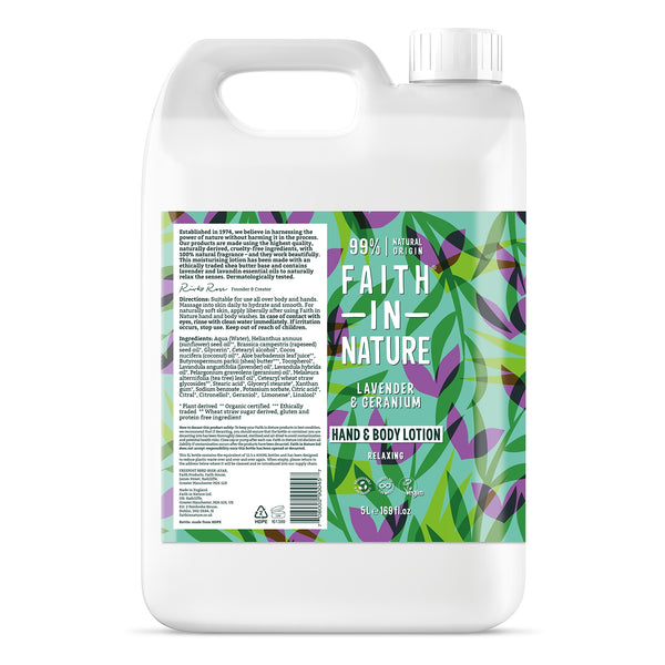 Lavender & Geranium 5 Litre Hand & Body Lotion Refill