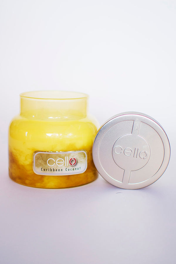 Cello Medium Fragrance Burst Jar - Caribbean Coconut