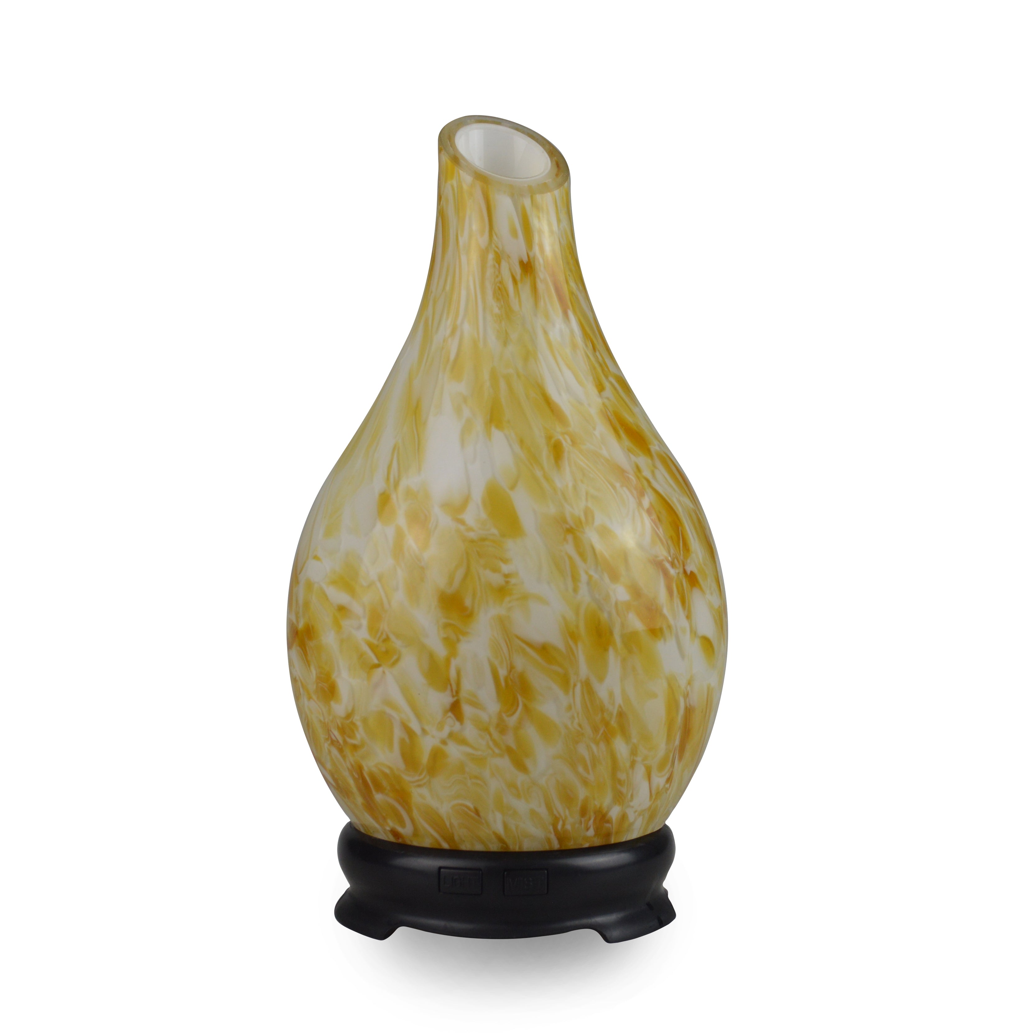 A lovely golden ray shines through when this oil diffuser is turned on, with its fetching design of yellow and white making the perfect summery look, all year-round. 