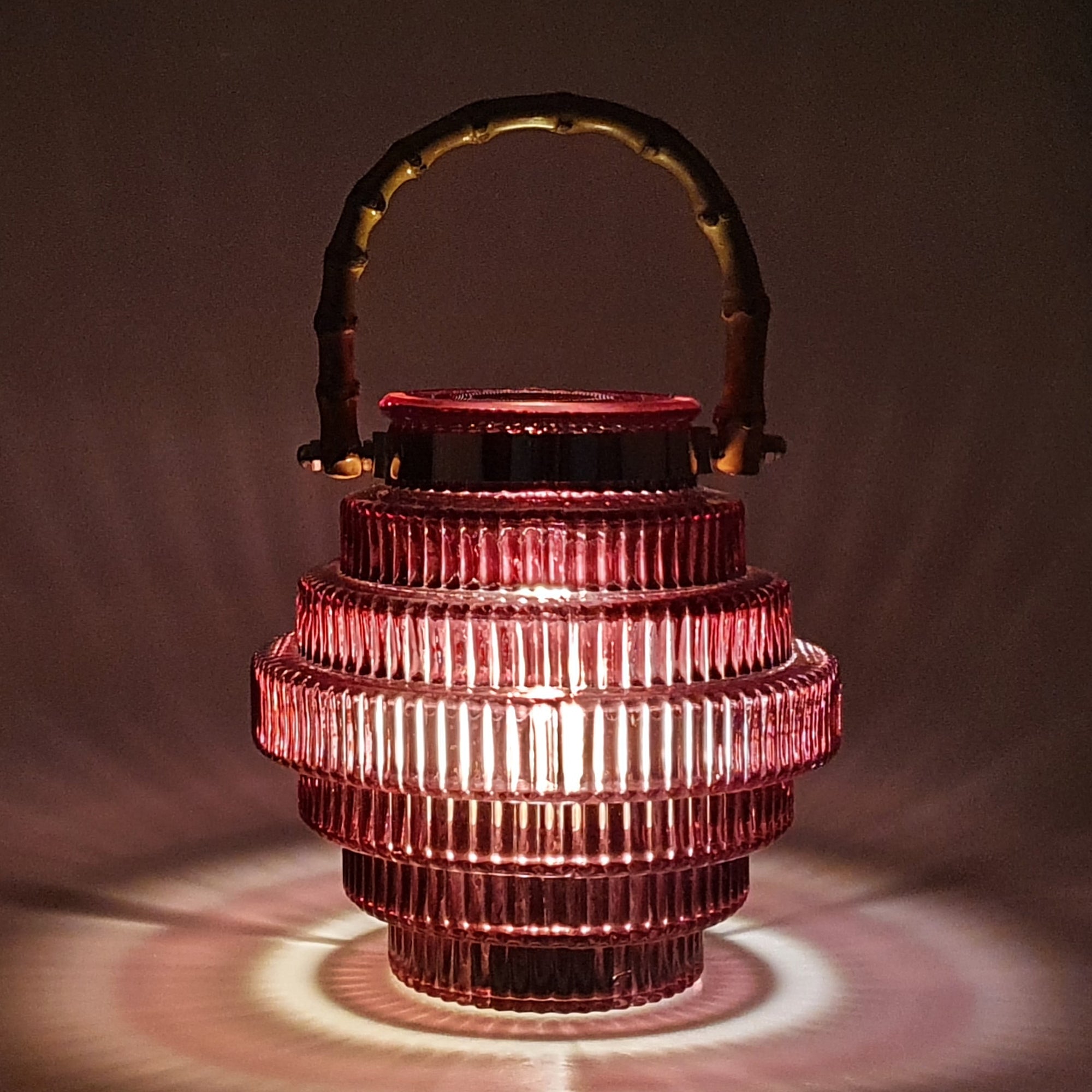 Cello Lamps - Lantern Dark Red