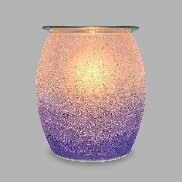 Electric Wax Burner - Purple Crackle Glass