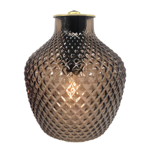 Cello Lamps - Diamond Squat Vase Brown
