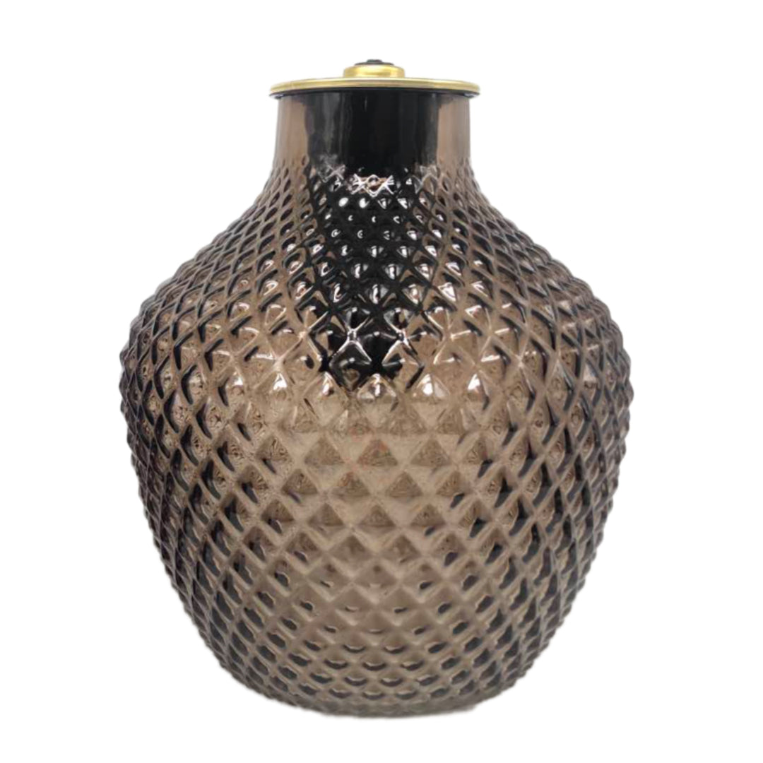 Cello Lamps - Diamond Squat Vase Brown