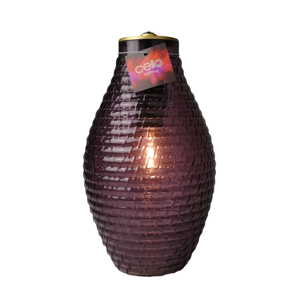 Cello - Diamond Barrel Vase Purple