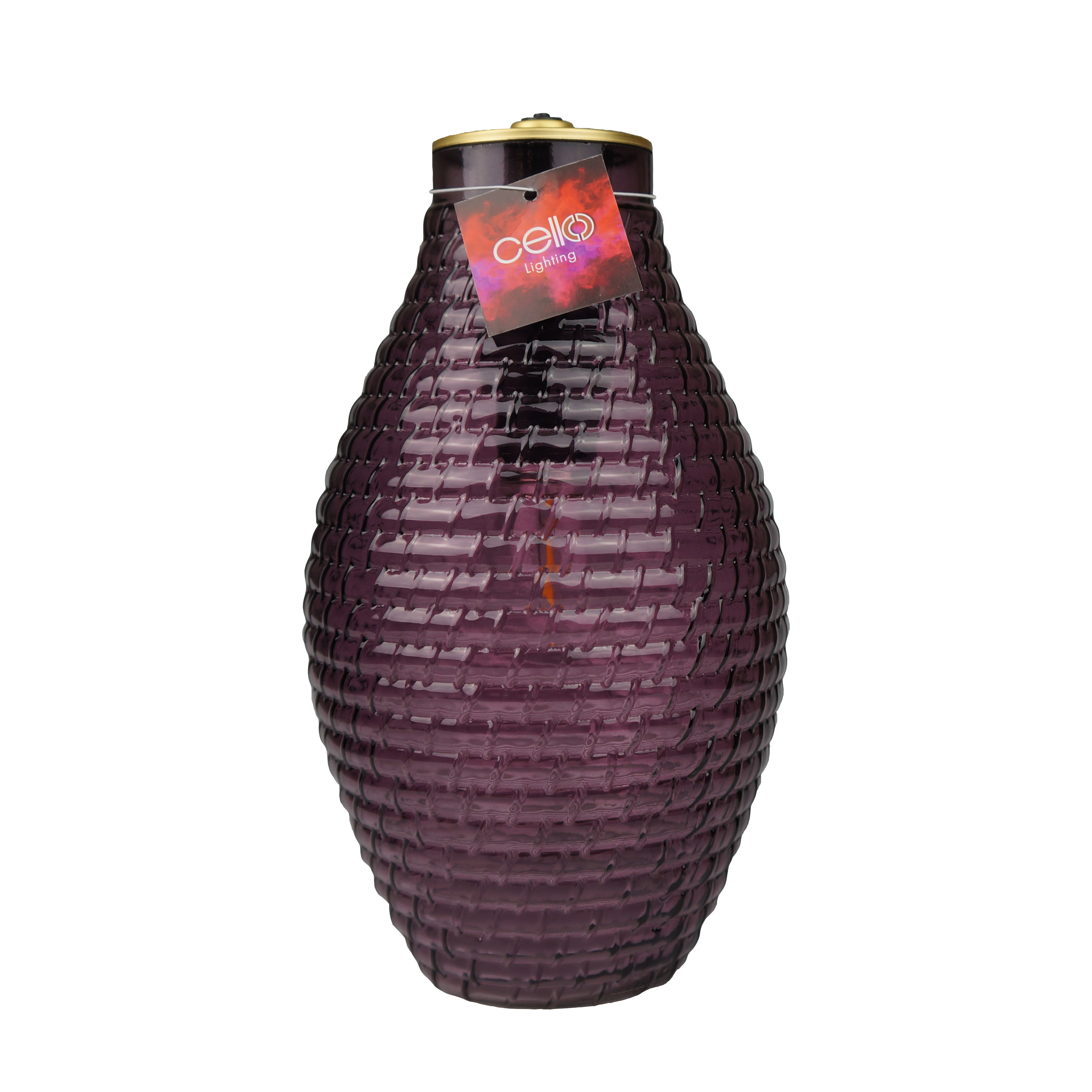 Cello - Diamond Barrel Vase Purple