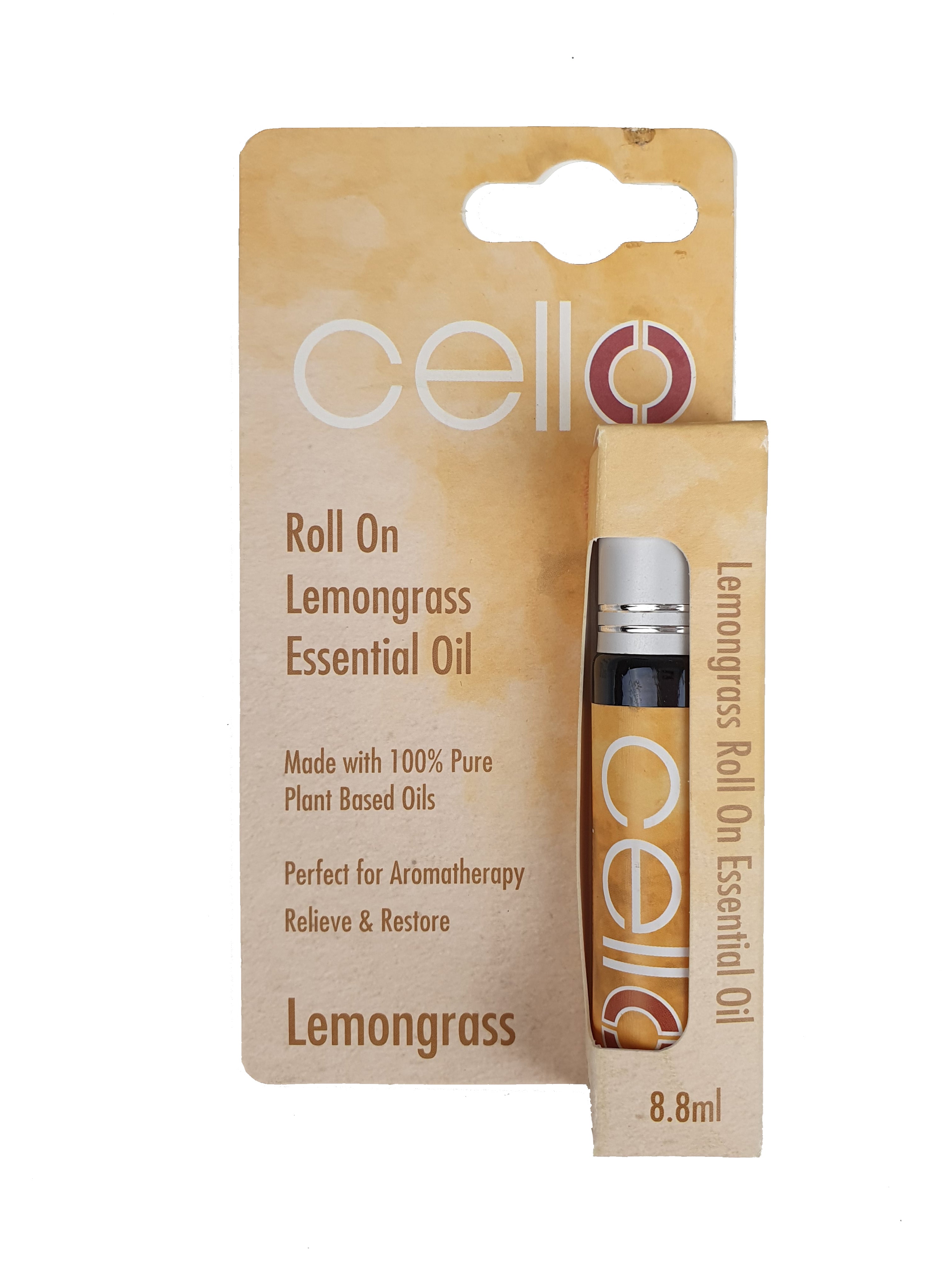 Cello - Lemon Grass Roll On Natural Essential Oil 8.8ml