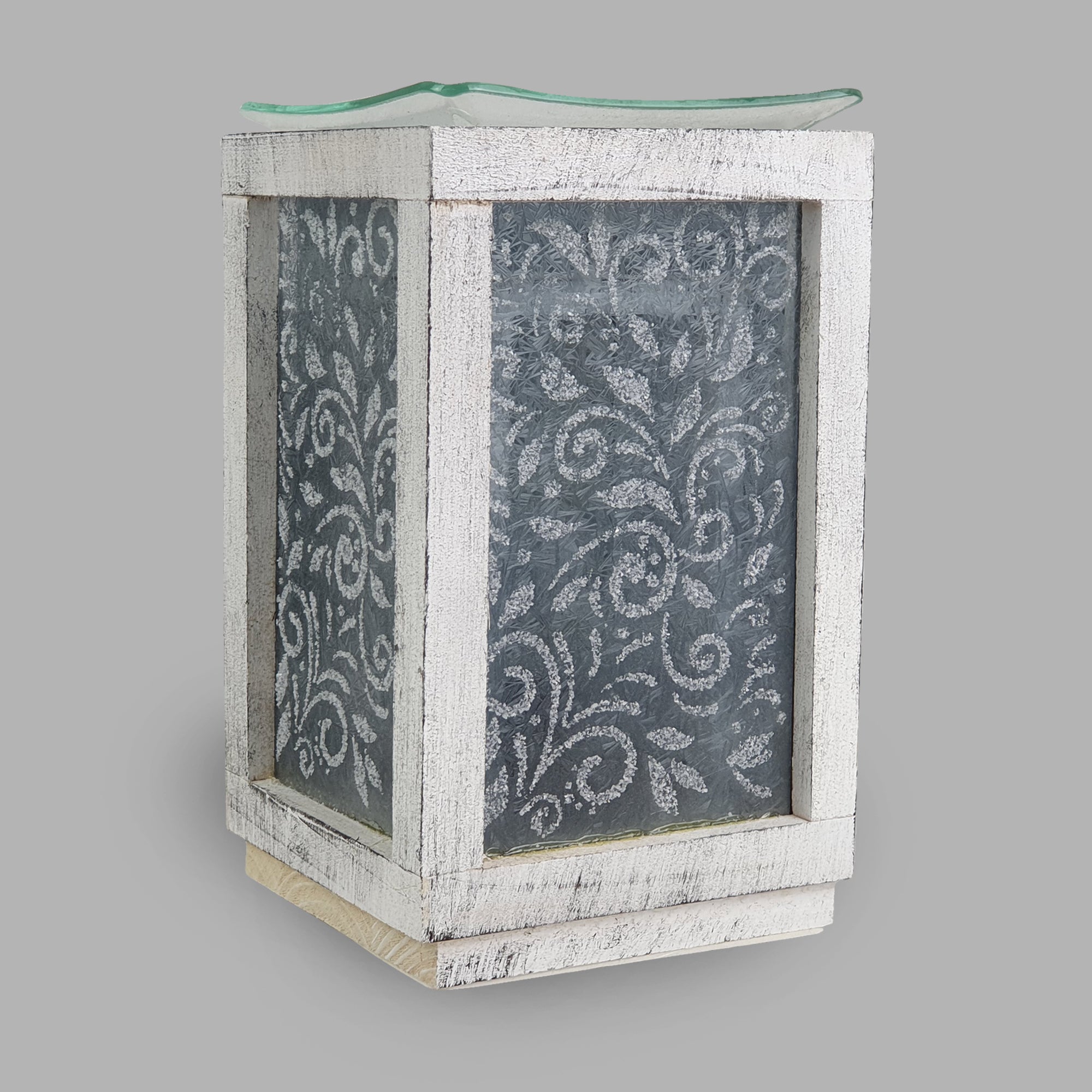 Cello Electric Wax Burner - Wooden - Whitewash