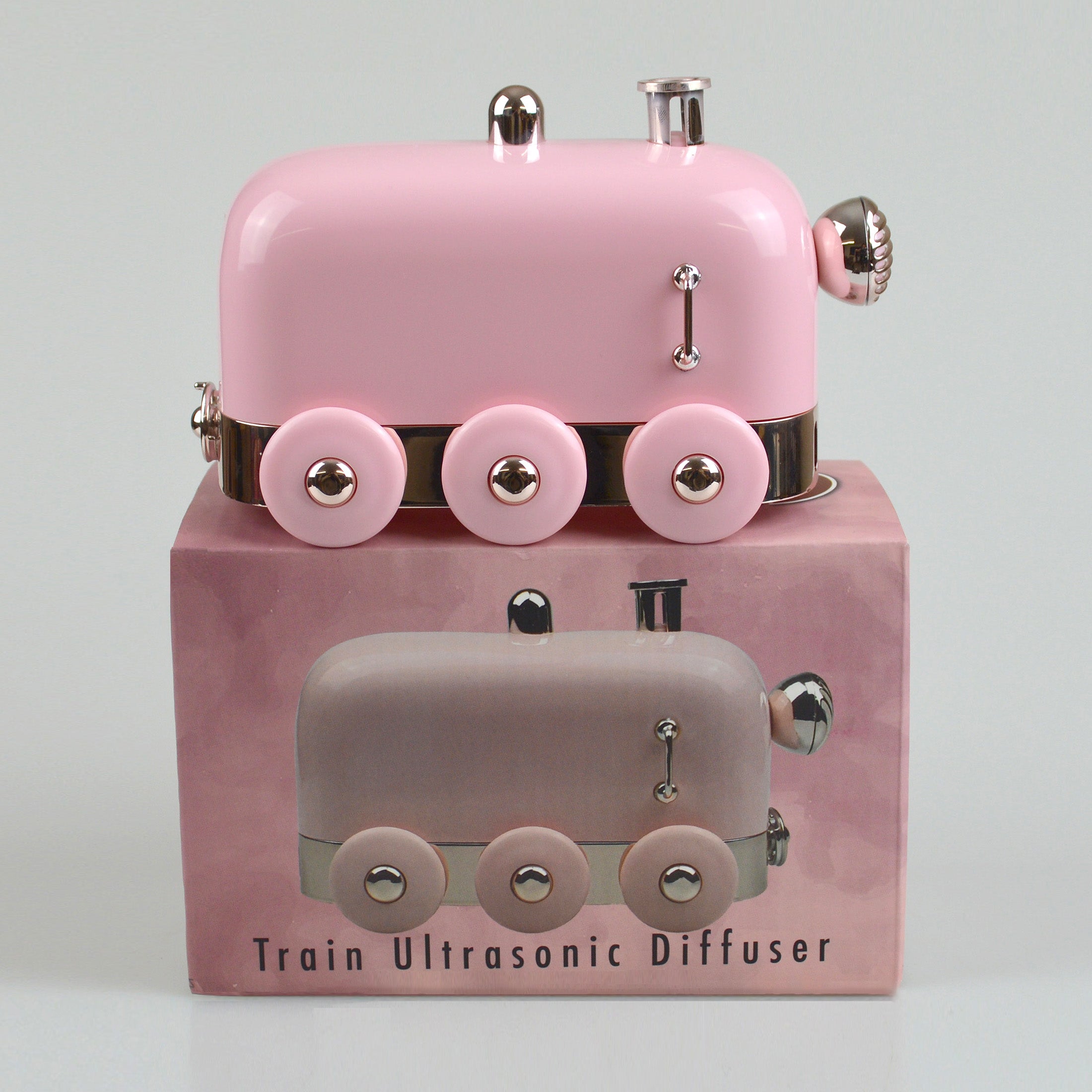 This fun new Pink Ultrasonic Diffuser features colour changing lights and gentle train sound effects