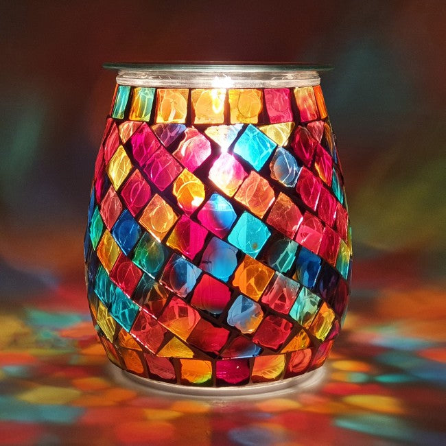 Cello Electric Wax Burner - Mosaic Glass Rainbow