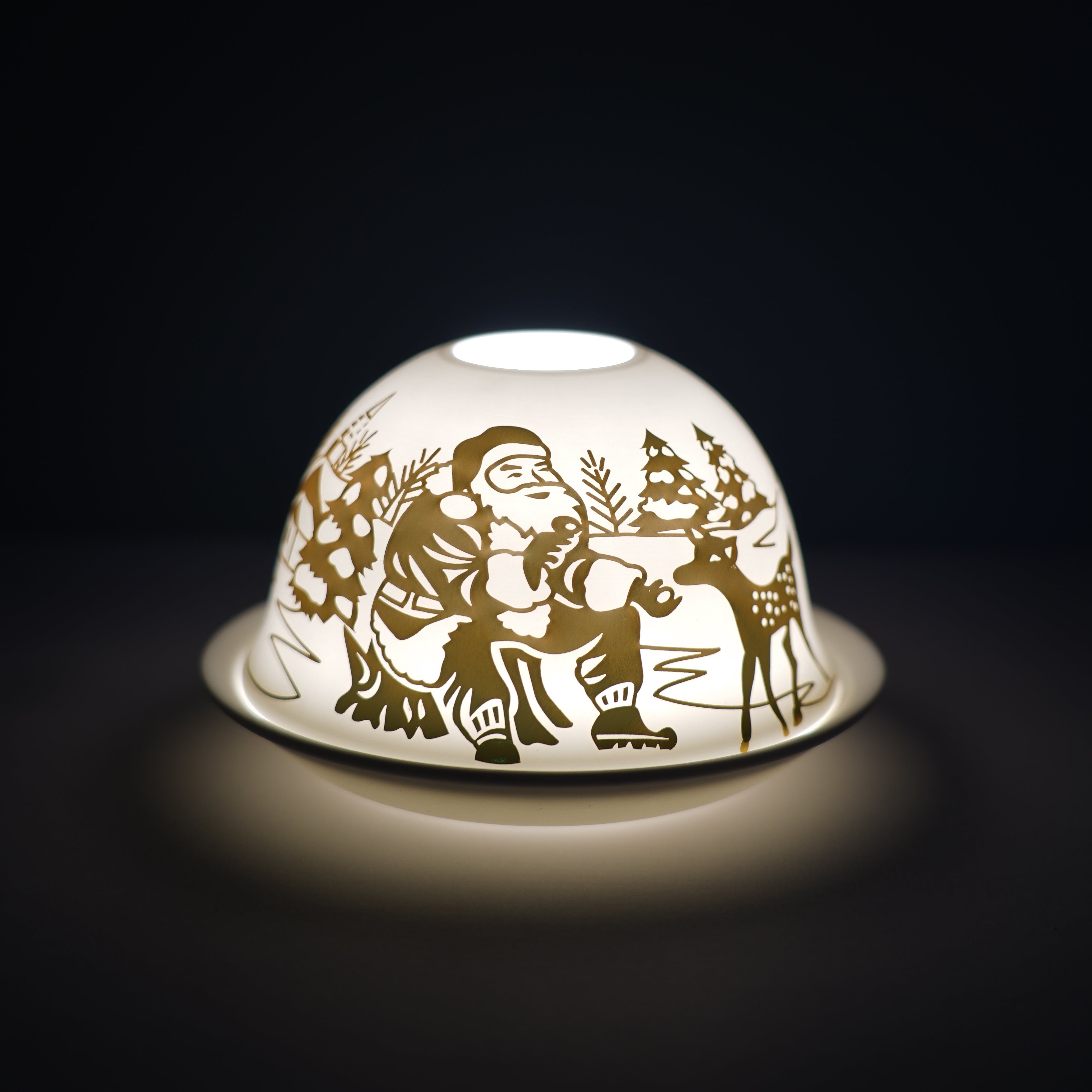 Cello - Tealight Dome - Father Christmas Gold