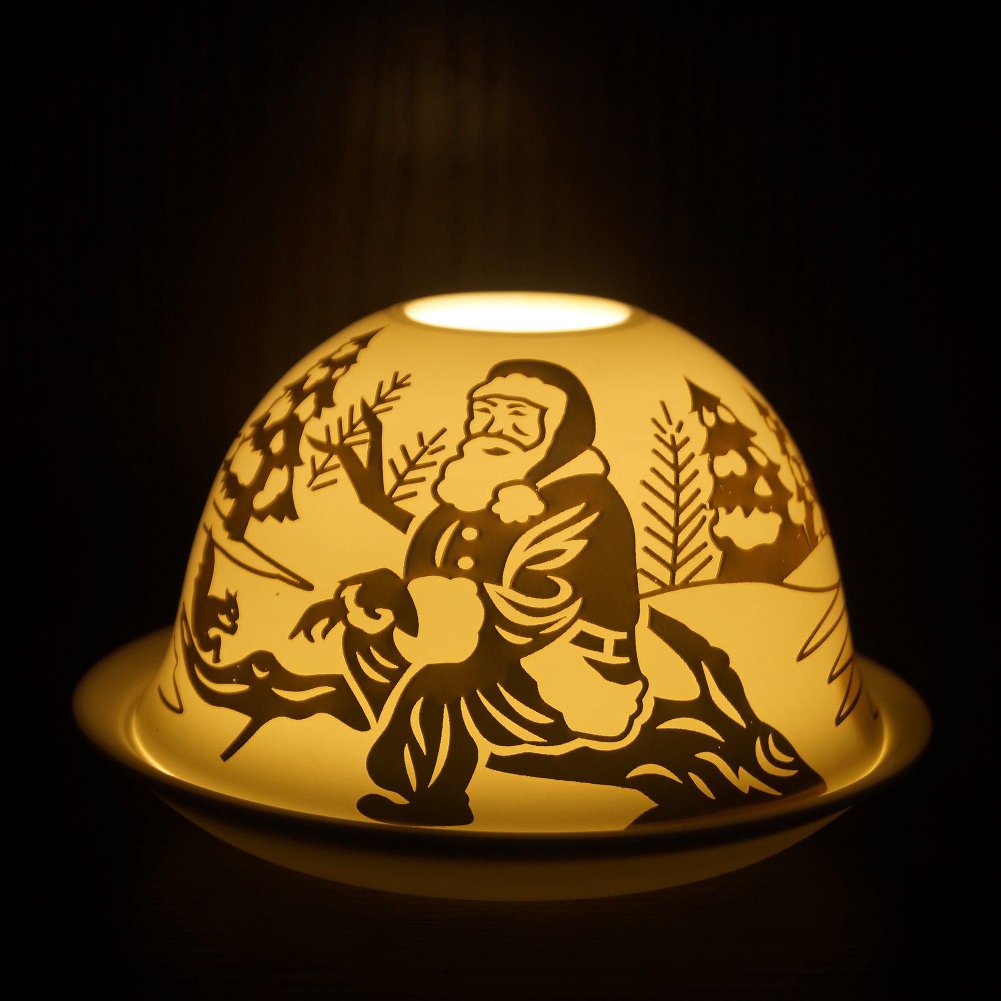 Cello - Tealight Dome - Father Christmas Gold