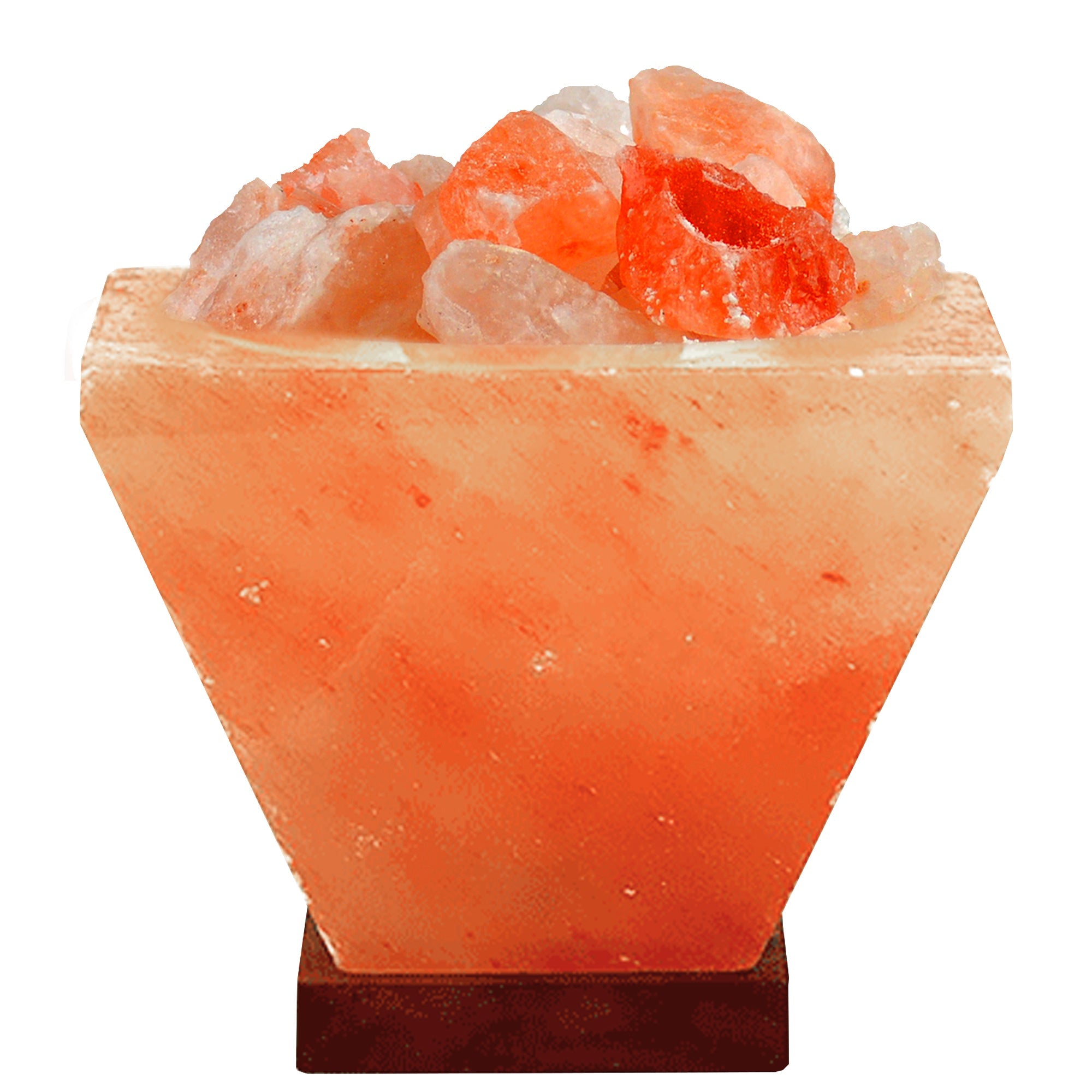 This beautiful crucible fire bowl salt lamp takes the look of a fire pit of Himalayan salt, creating a magnificent effect when lit.