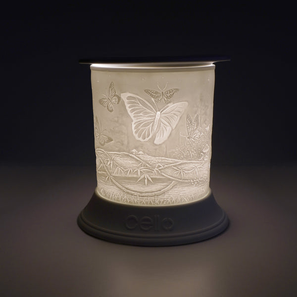 Cello - Butterfly Straight Porcelain Electric Wax Burner