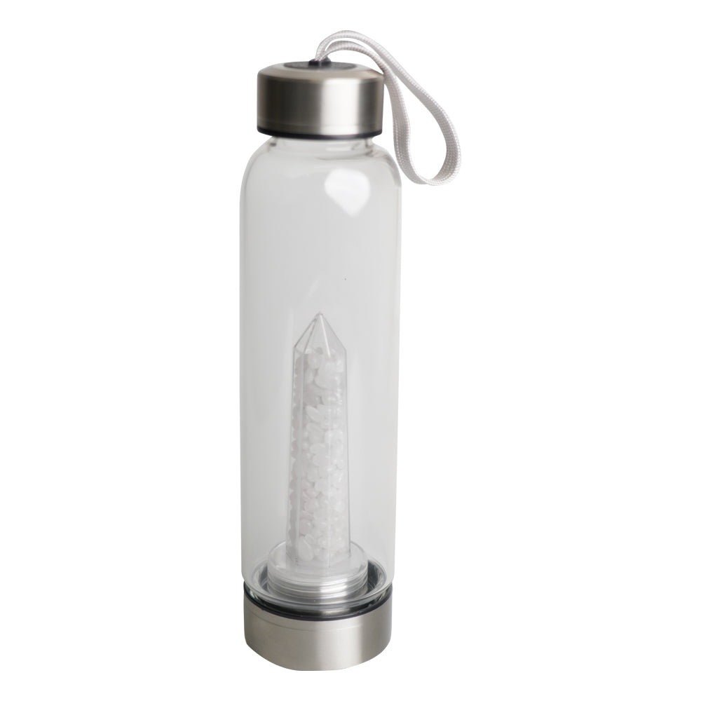 Cello - Stainless Steel Crystal Drinking Flask 500ml - Quartz Chips