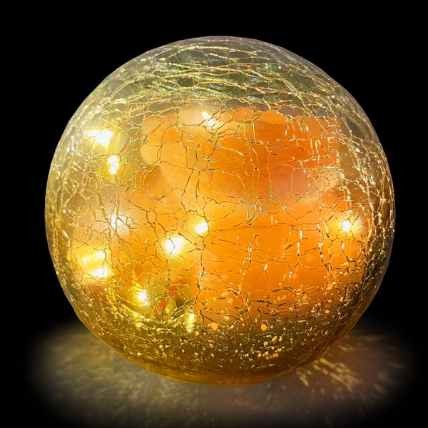 The Salt of Life Himalayan Crackle Ball 12cm - Golden