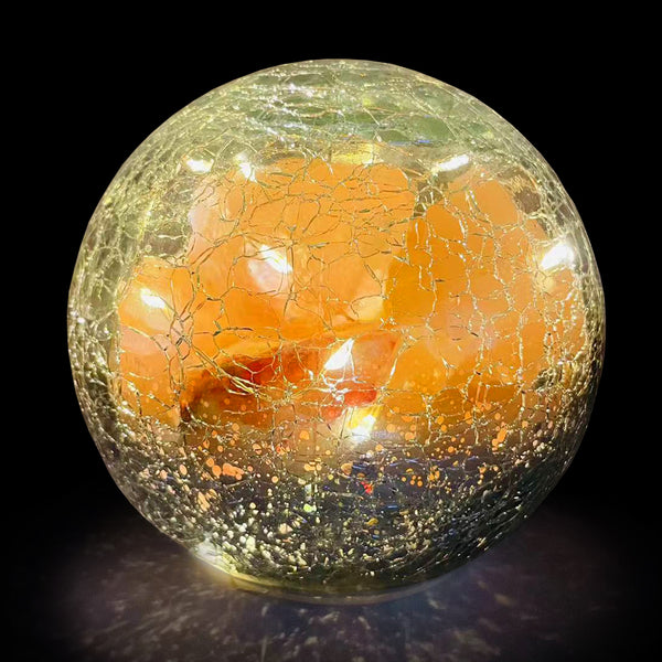 The Salt of Life Himalayan Crackle Ball 12cm - Silver