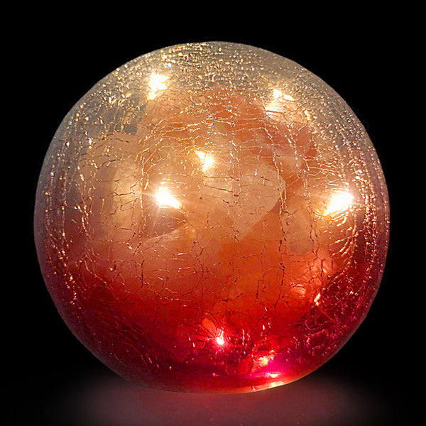 The Salt of Life Himalayan Crackle Ball 12cm - Crimson