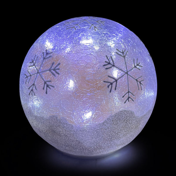 The Salt of Life Himalayan Crackle Ball 12cm - Snowflake