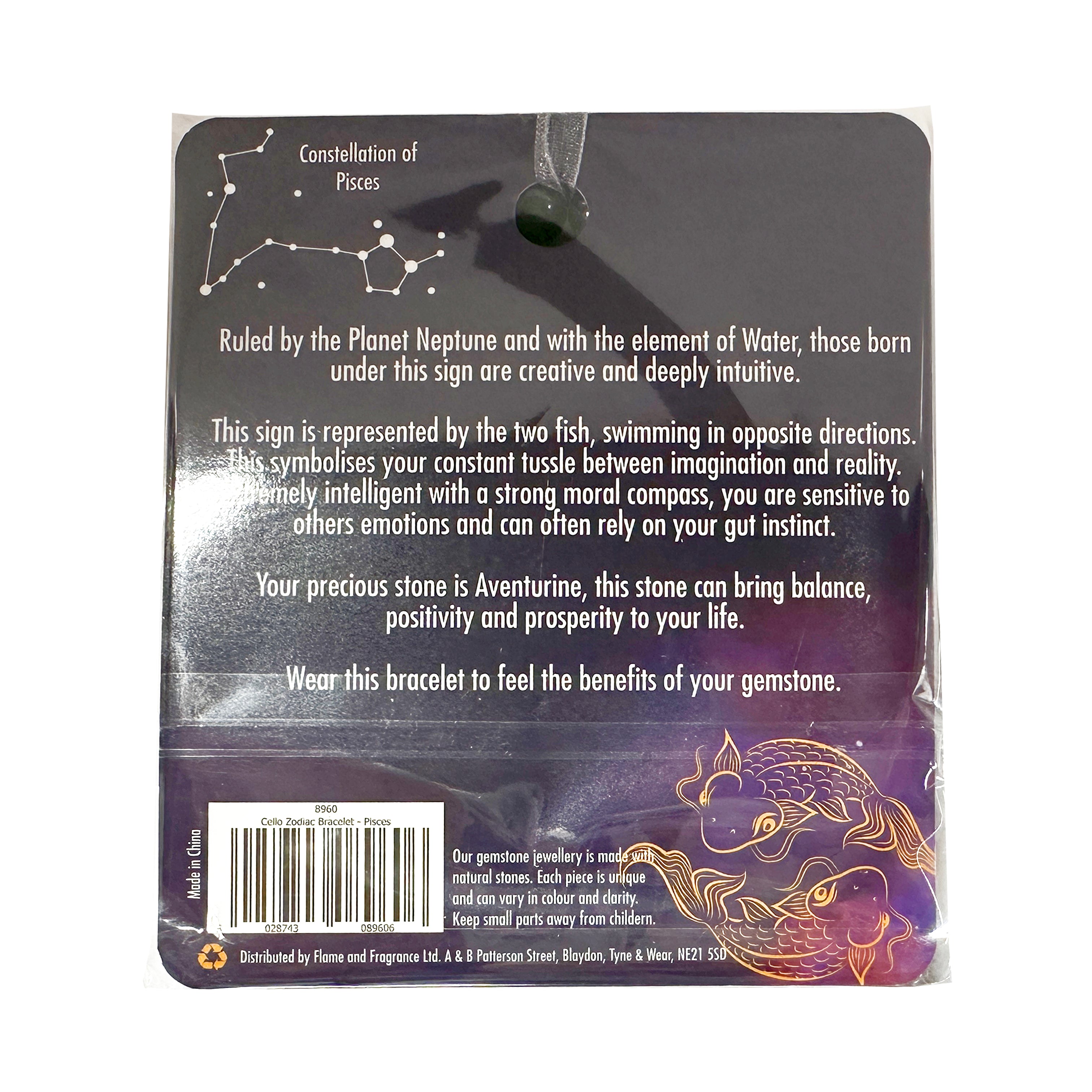 Cello - Gemstone Jewellery Zodiac Bracelets - Pisces